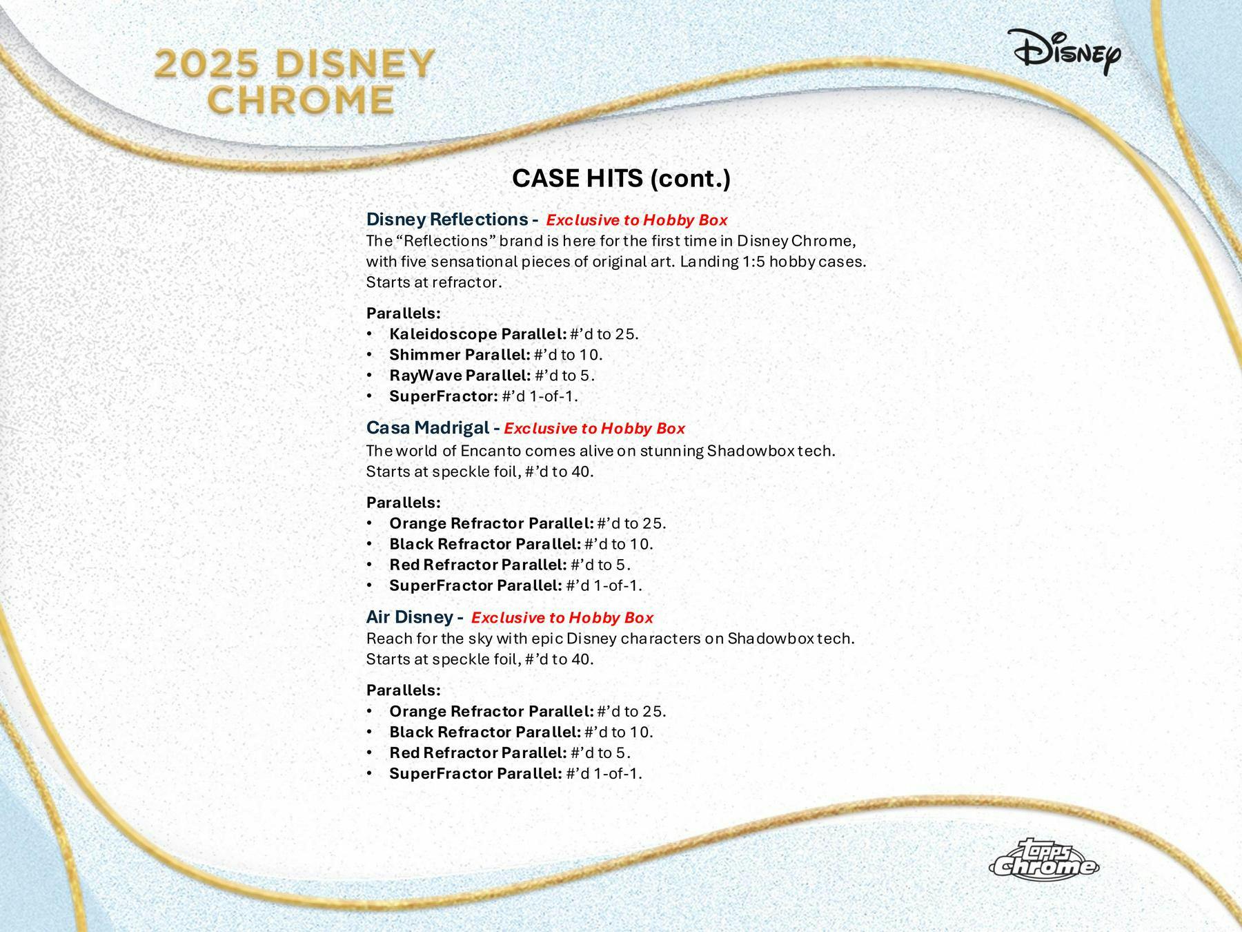 2025 Topps Disney Chrome Hobby 12-Box Case