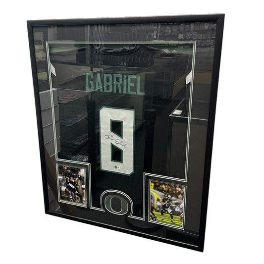 Dillon Gabriel (Oregon Ducks #8 ) framed autographed authentic jersey w/ COA