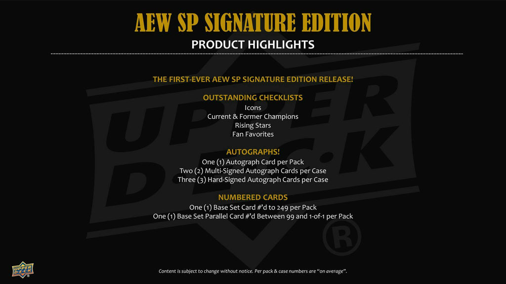 2025 Upper Deck SP Signature Edition AEW Wrestling Hobby Box (1/14)
