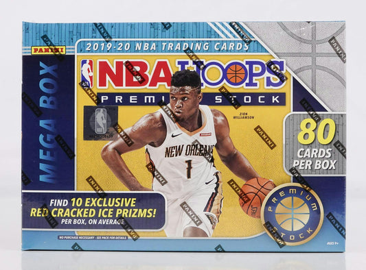 2019-20 Panini Hoops Premium Stock Basketball Mega Box (80 Cards) (Red Prizms) (Release: 12/15/20)