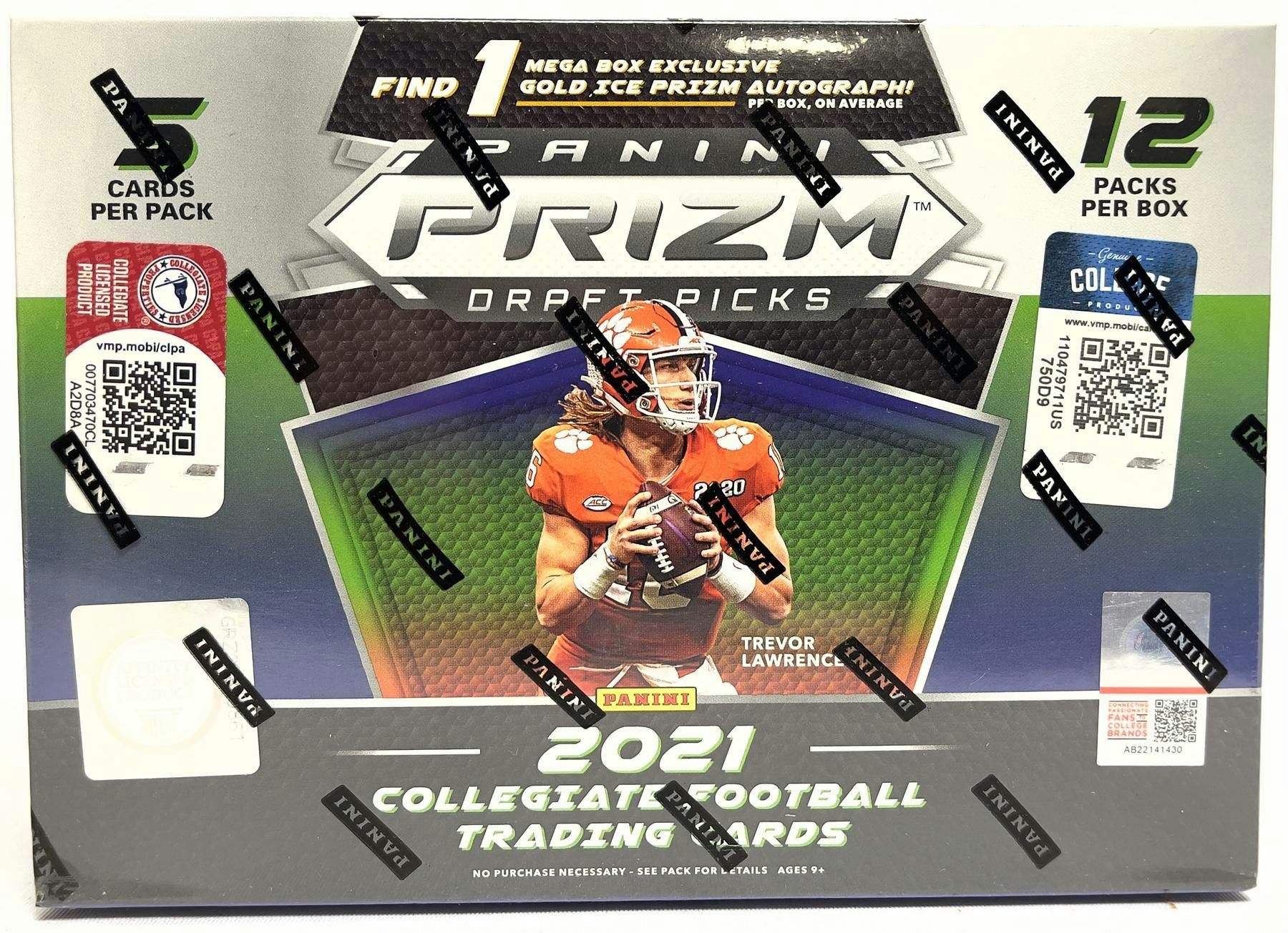 2021 Panini Prizm Draft Picks Football Mega Box (Gold Ice Prizms!)