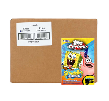 2025 Topps Chrome SpongeBob SquarePants 25th Anniversary 7-Pack Blaster Case (10/1)