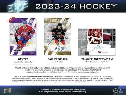 2023-24 Upper Deck SPX Hockey Hobby Box
