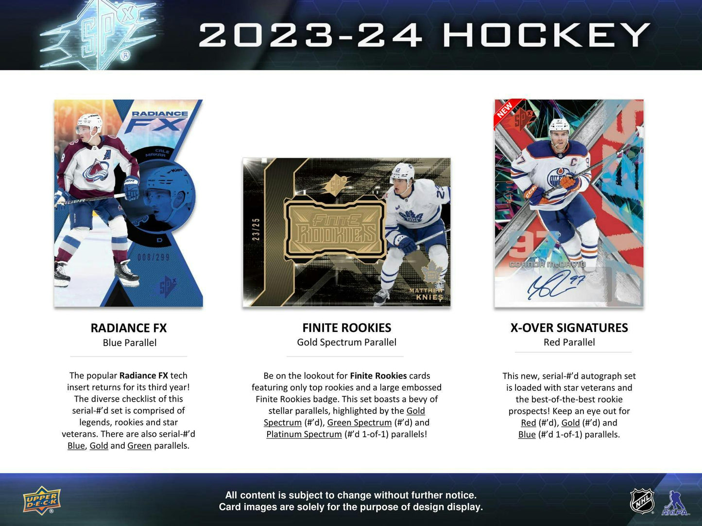 2023-24 Upper Deck SPX Hockey, Hobby Box