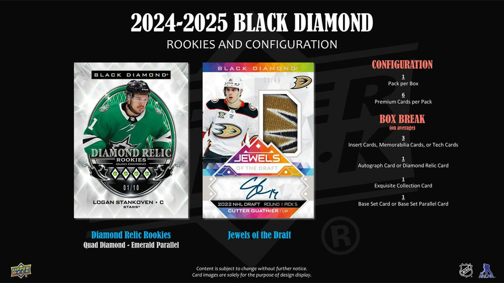 2024-25 Upper Deck Black Diamond Hockey Hobby Box