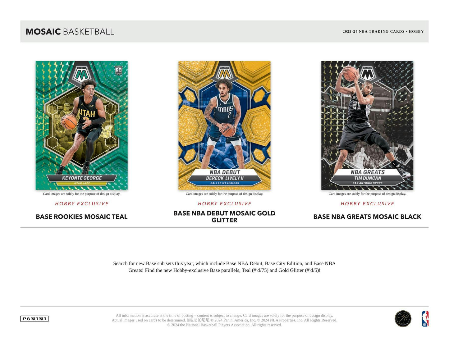 2023-24 Panini Mosaic Basketball, Hobby Box