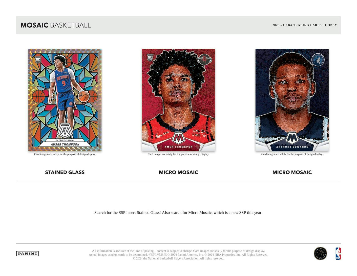 2023-24 Panini Mosaic Basketball, Hobby Box