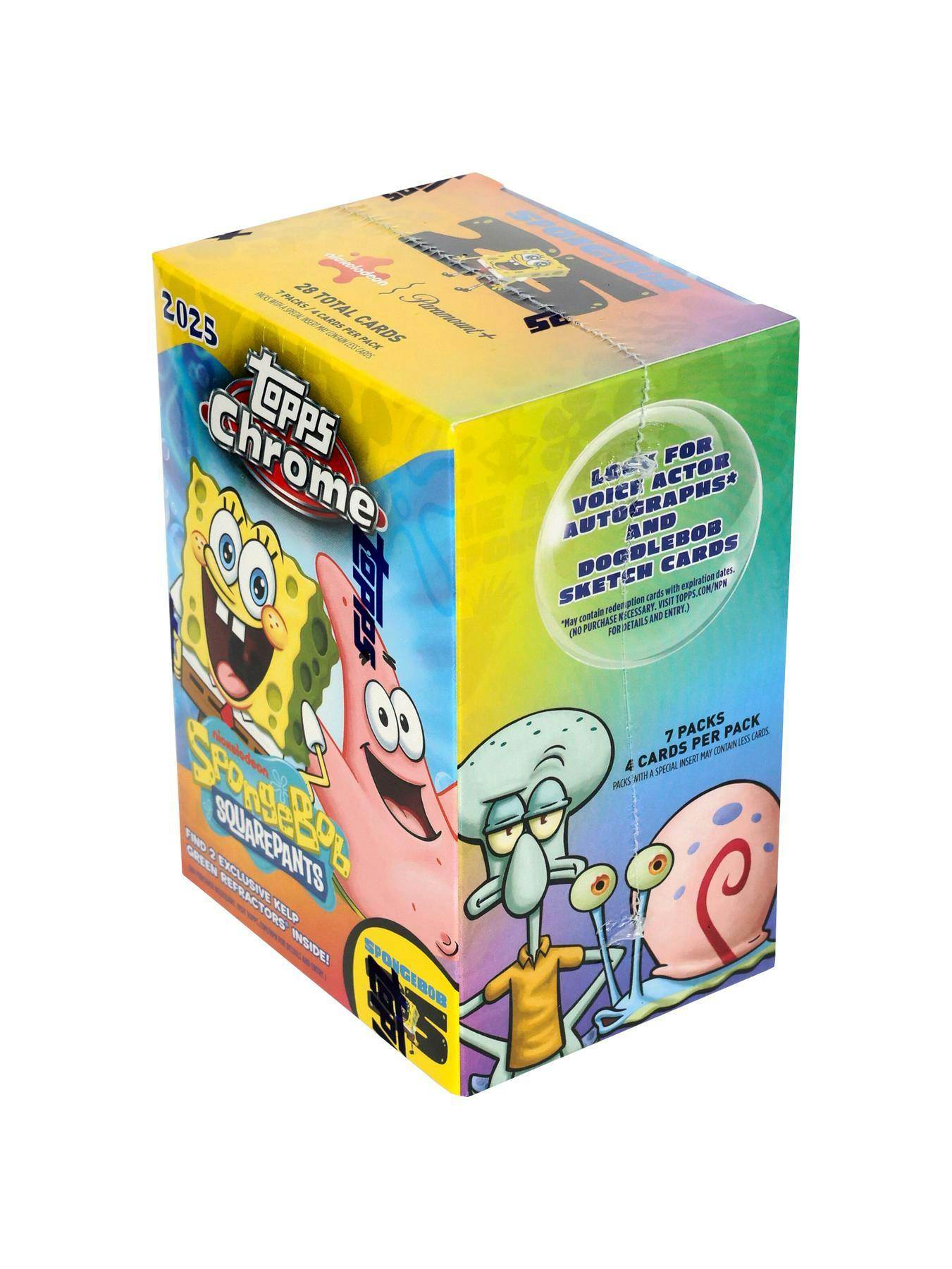 2025 Topps Chrome SpongeBob SquarePants 25th Anniversary 7-Pack Blaster Box (10/1)
