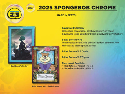 2025 Topps Chrome SpongeBob SquarePants 25th Anniversary 7-Pack Blaster Case (10/1)