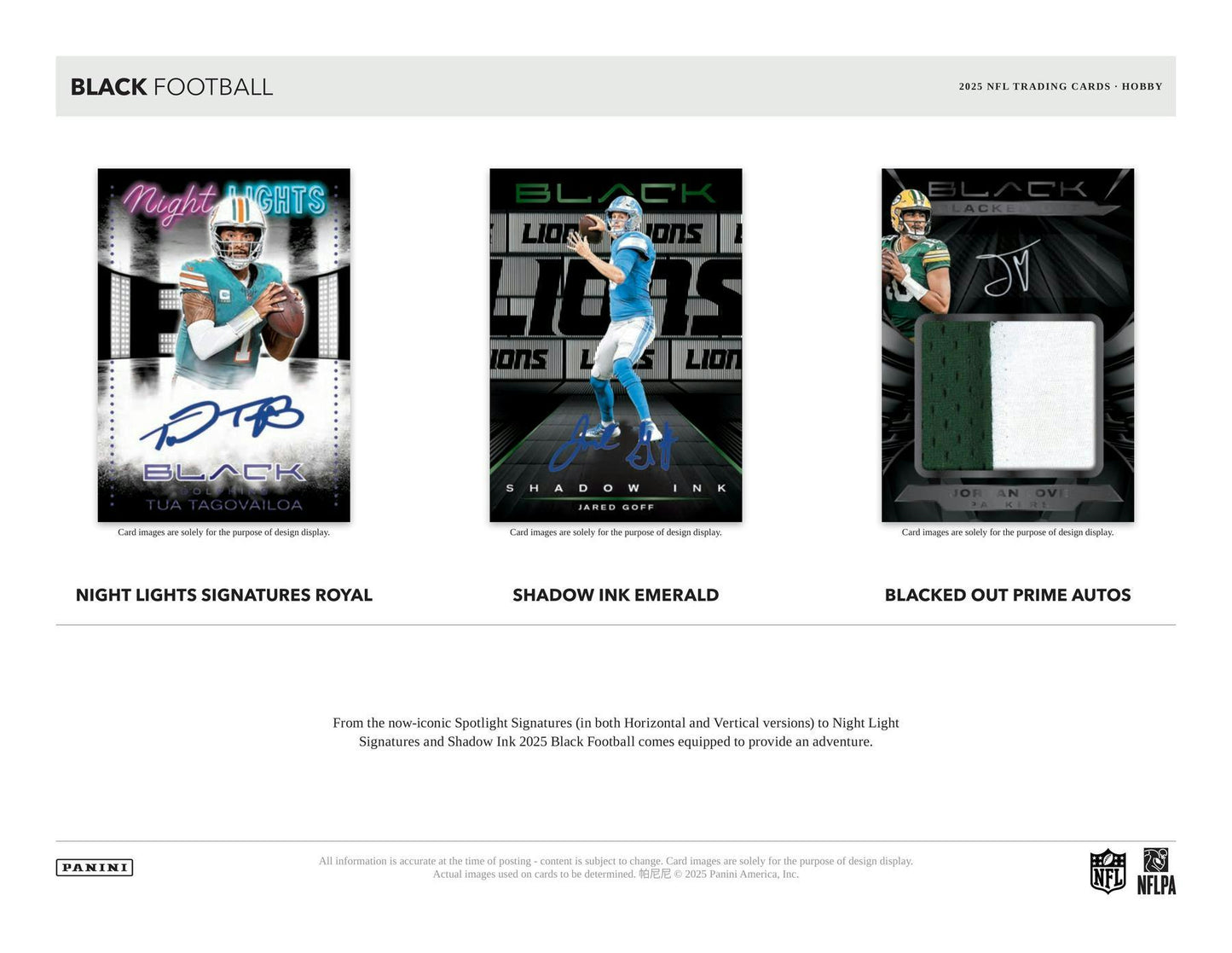 2025 Panini Black Football Hobby Box (Presell 10/8)