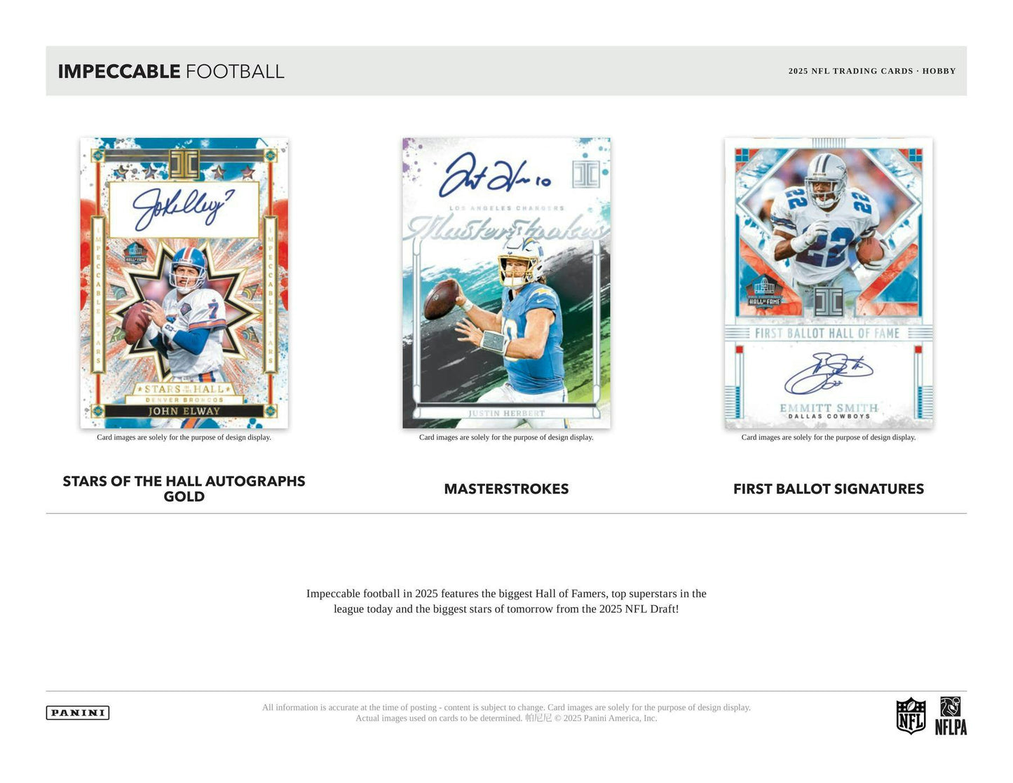 2025 Panini Impeccable Football Hobby Box (Presell 10/15)