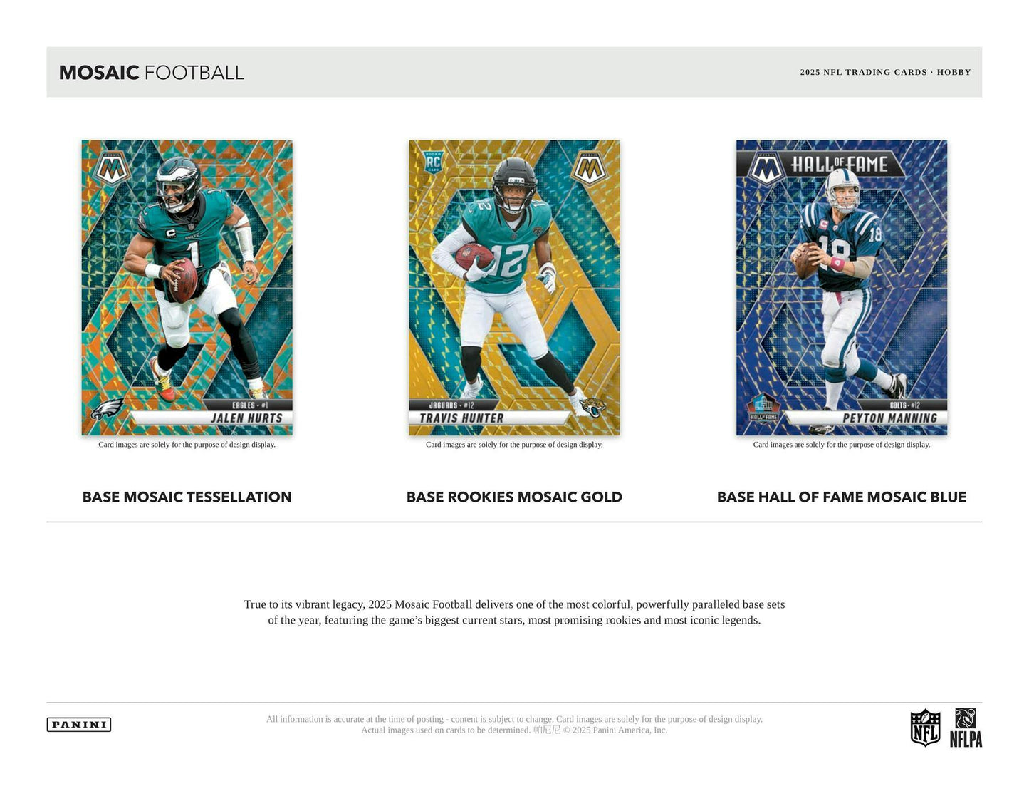 2025 Panini Mosaic Football Hobby Box (Presell 11/5)