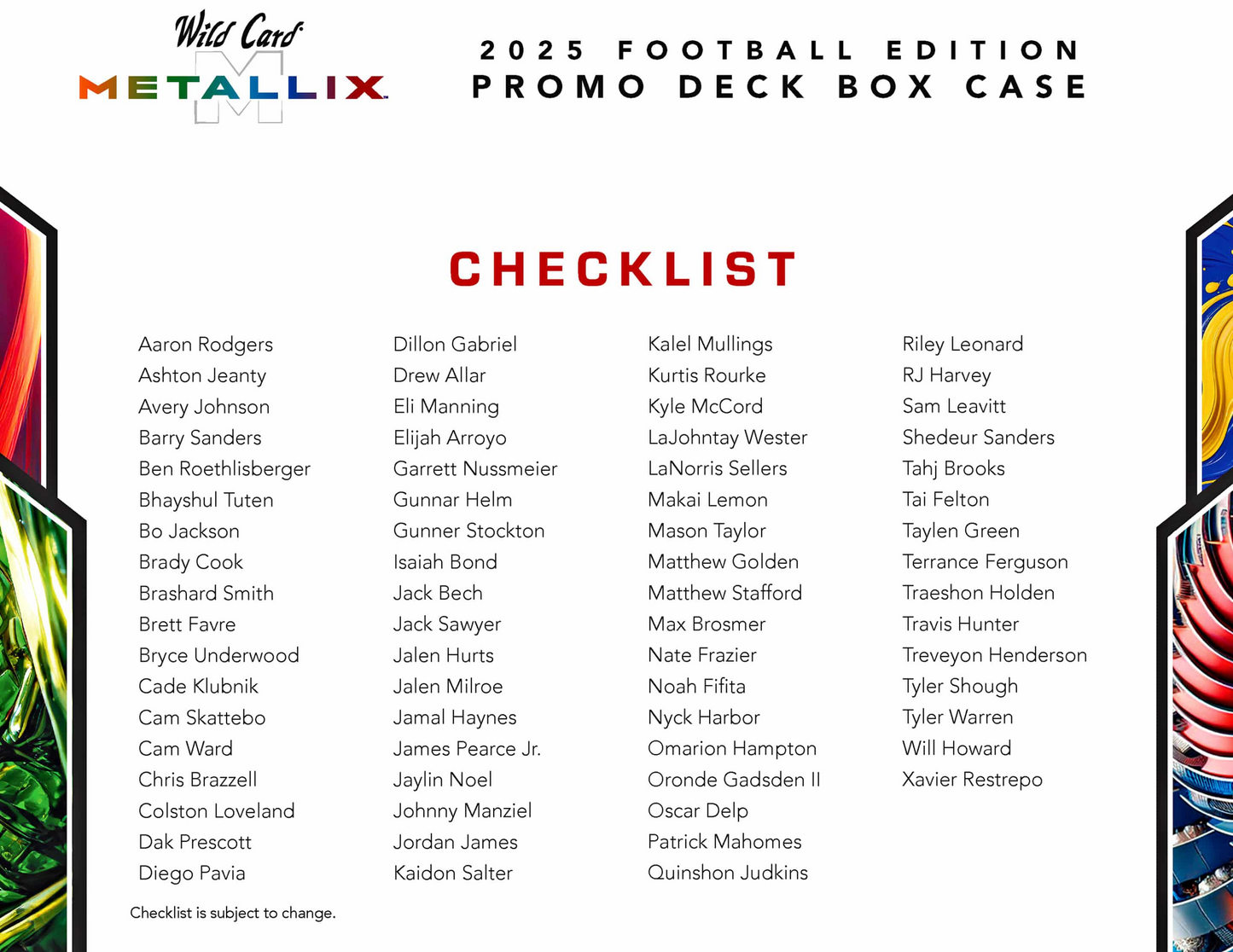 2025 Wild Card Metallix Pro-Look Football Promo Box
