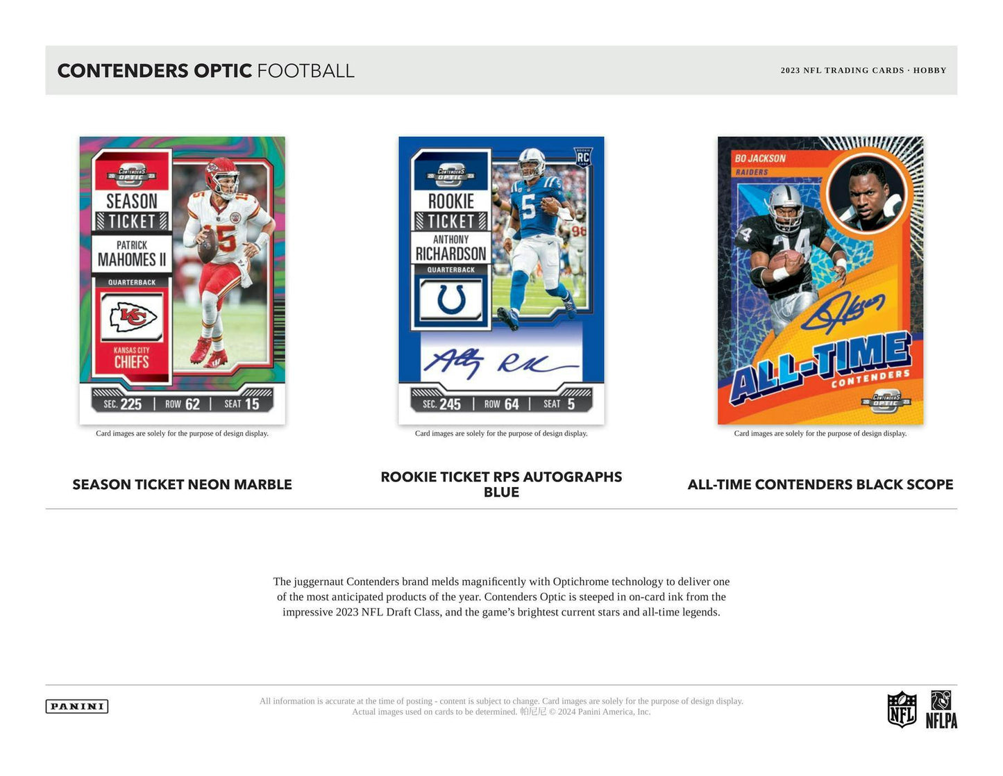 2023 Panini Contenders Optic Football, Hobby Box