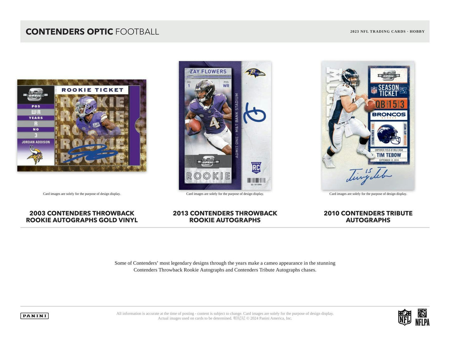 2023 Panini Contenders Optic Football, Hobby Box