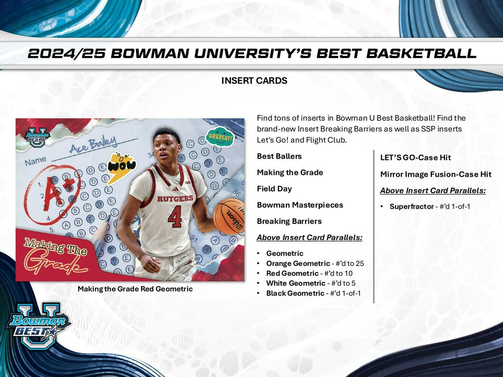2024-25 Bowman University Best Basketball Hobby Box (5/29)