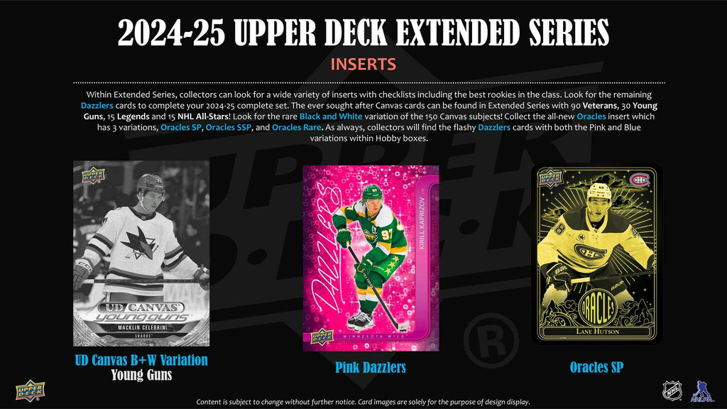 2024-25 Upper Deck Extended Series Hockey Hobby Pack (5/29)