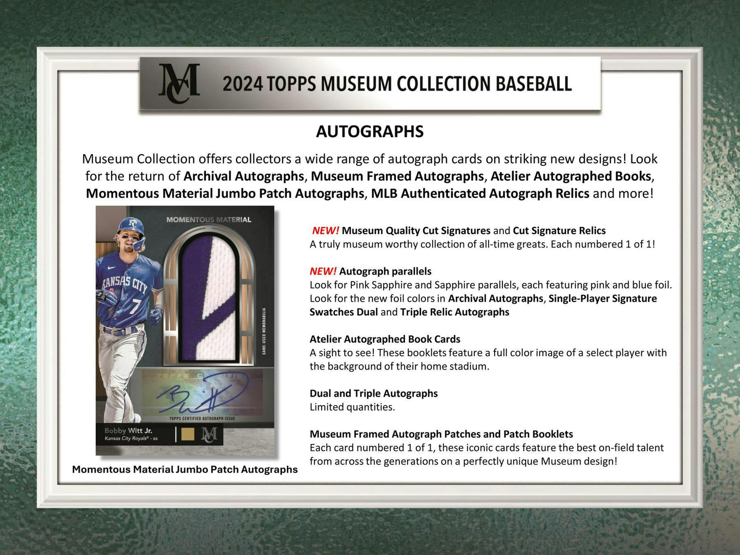 2024 Topps Museum Collection Baseball, Hobby Box