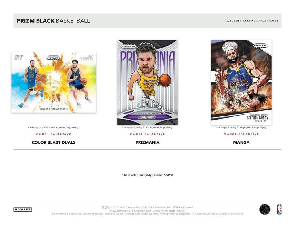 2024-25 Panini Prizm Black Basketball Hobby Box (10/1)