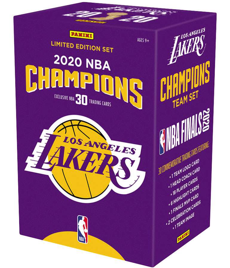 2020 Panini NBA Champions Los Angeles Lakers Trading Card Team Set (30 Cards, Limited Edition)