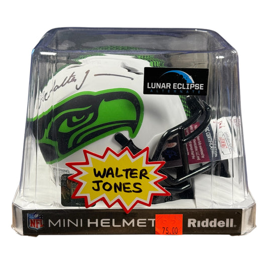 Walter Jones Autographed Seattle Seahawks Mini Speed Replica Football Helmet w/ JSA COA