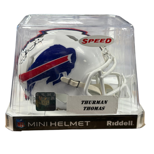 Thurman Thomas Autographed Buffalo Bills Mini Speed Replica Football Helmet w/ Beckett COA