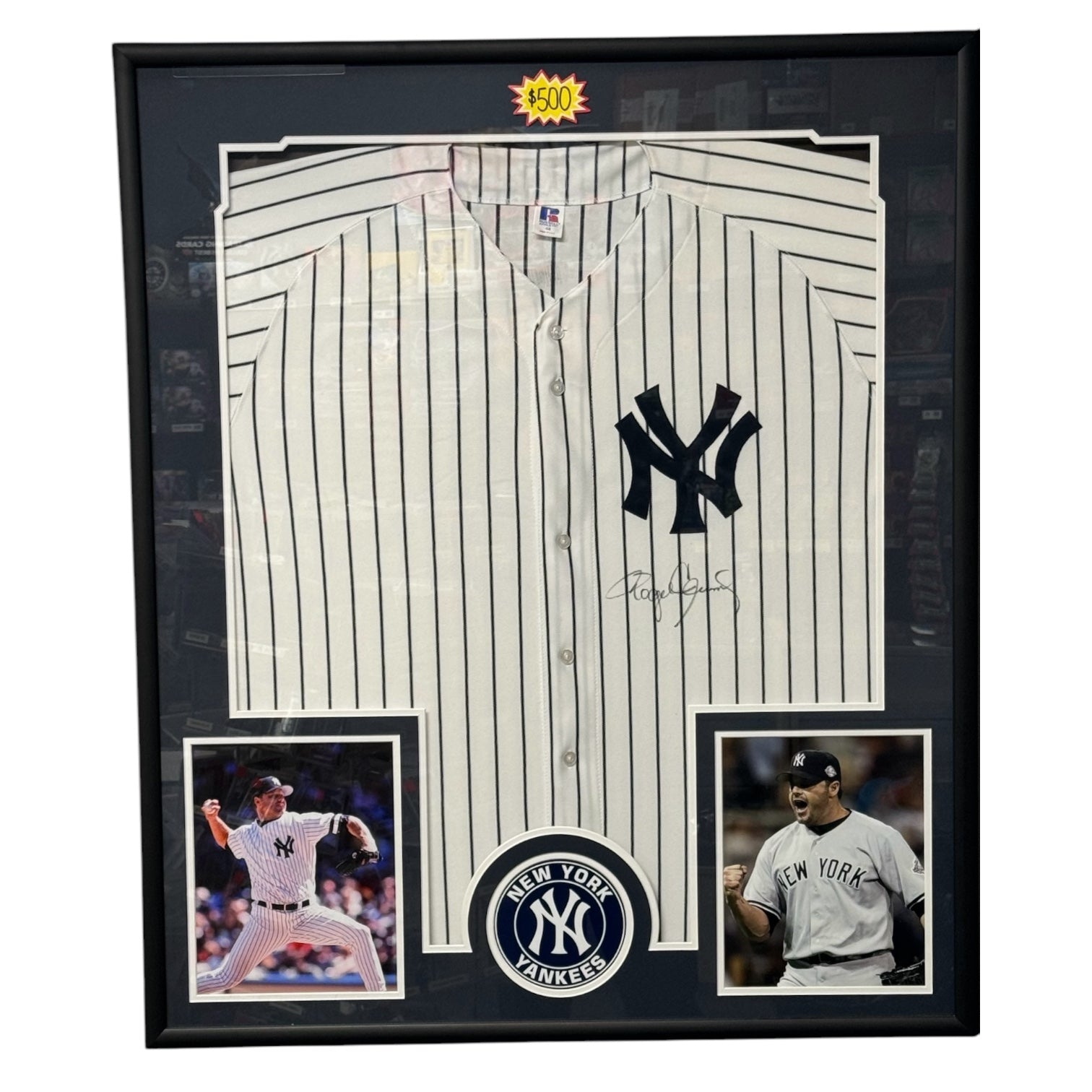 Roger Clemens (New York Yankees) Framed Autographed Jersey w/ COA