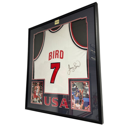 Larry Bird (Team USA #7) Framed Autographed Jersey w/ COA