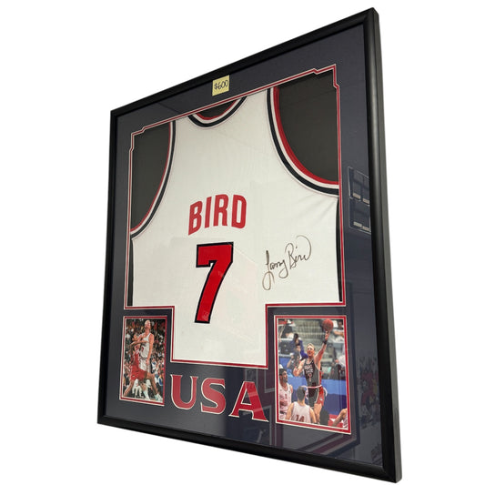 Larry Bird (Team USA #7) framed autographed jersey w/ COA