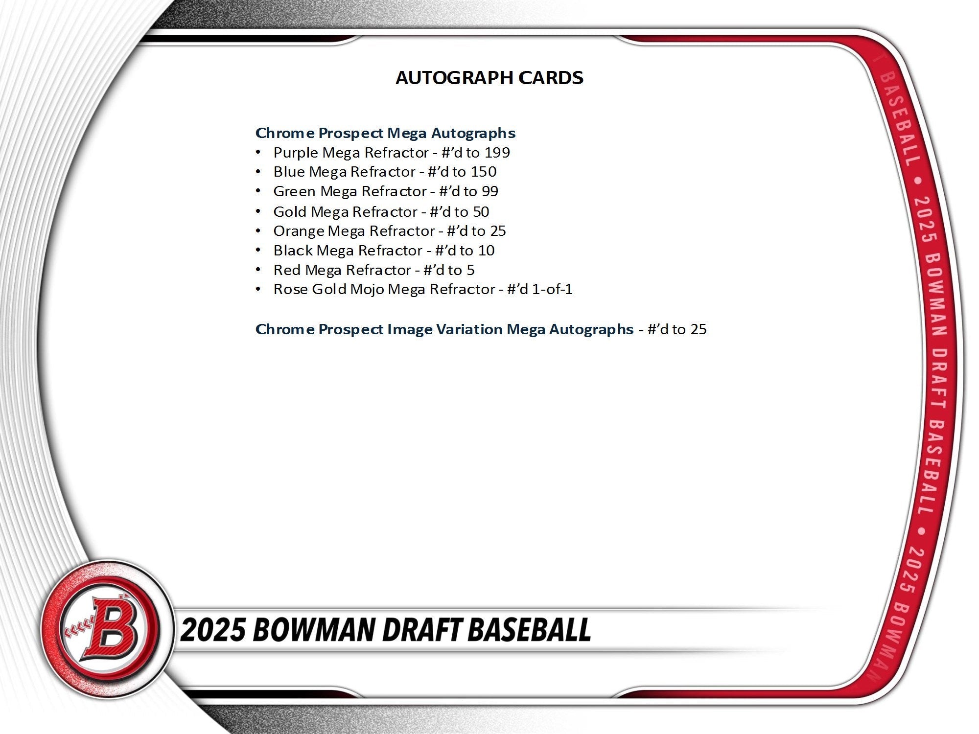 2025 Bowman Draft Baseball Mega Box