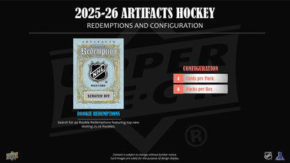 2025-26 Upper Deck Artifacts Hockey Blaster Box