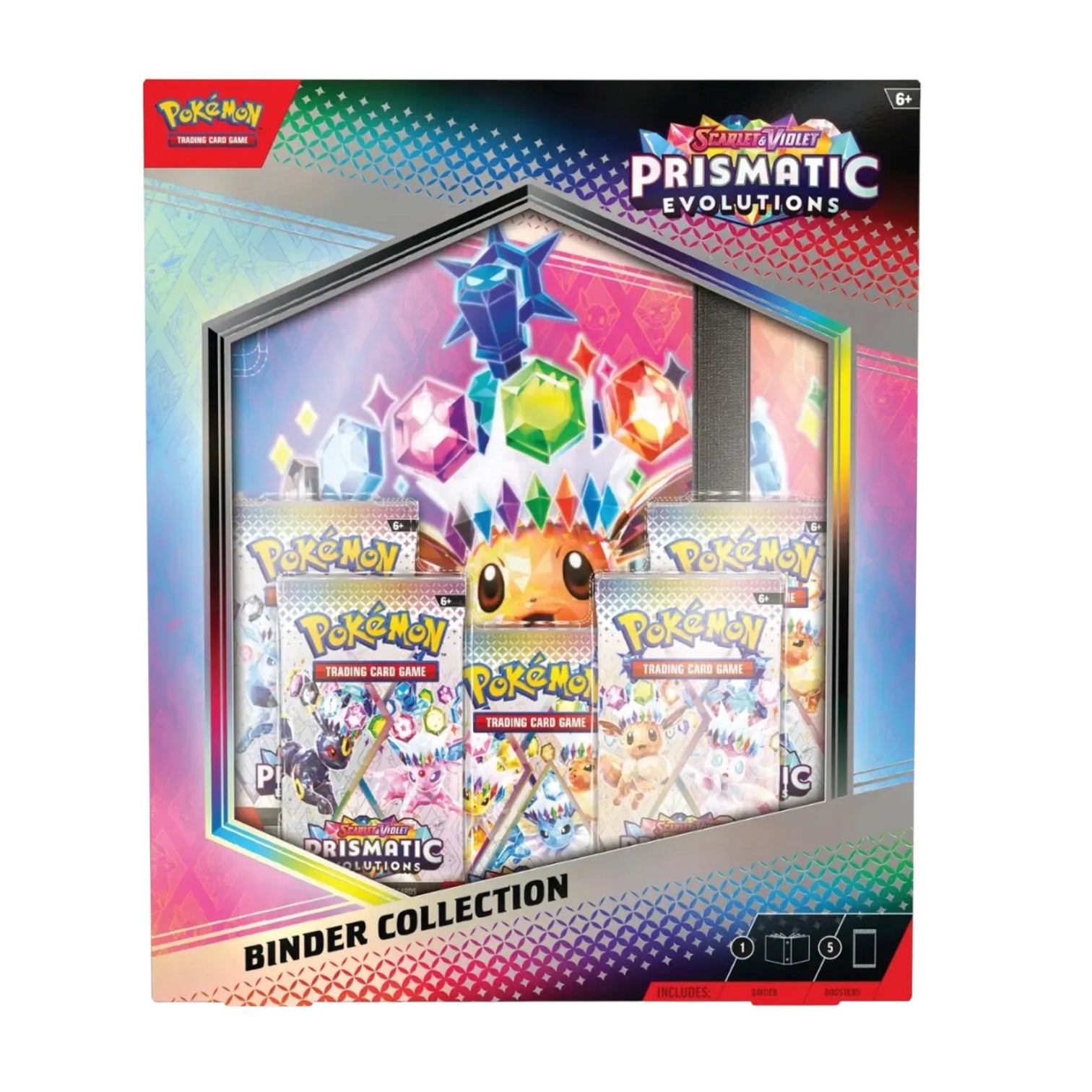 Pokémon TCG: Prismatic Evolutions Binder Collection (4 Packs)