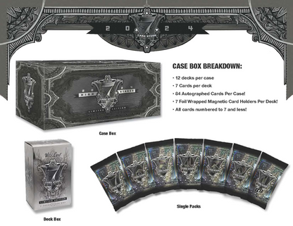 2024 Wild Card 7 Card Studs Metal High Stakes Edition Football Hobby Deck Box