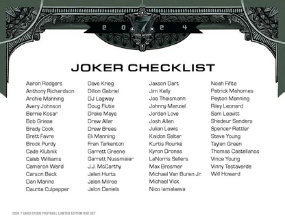 2024 Wild Card 7 Card Studs Metal High Stakes Edition Football Hobby Deck Box