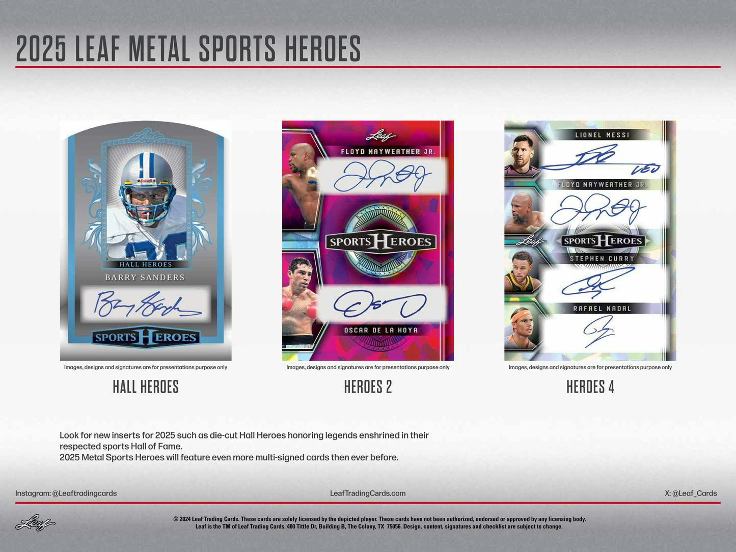 2025 Leaf Metal Sports Heroes Hobby Box