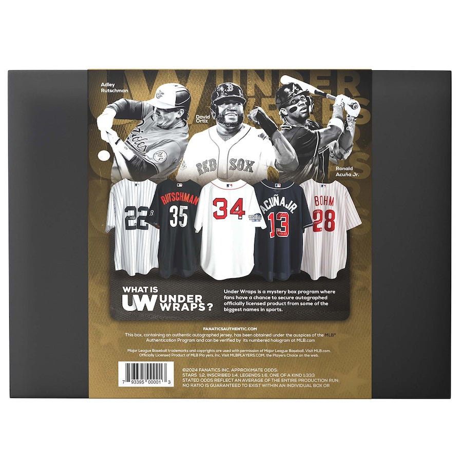 2025 Under Wrap Autographed MLB Jersey, Single Mystery Box