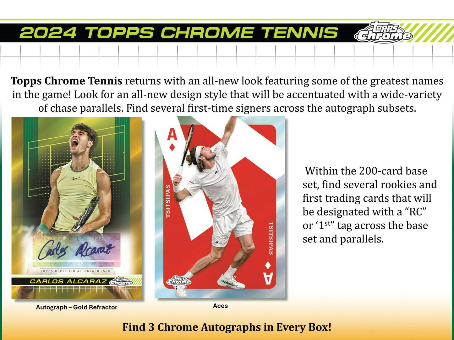 2024 Topps Chrome Tennis, Hobby Box