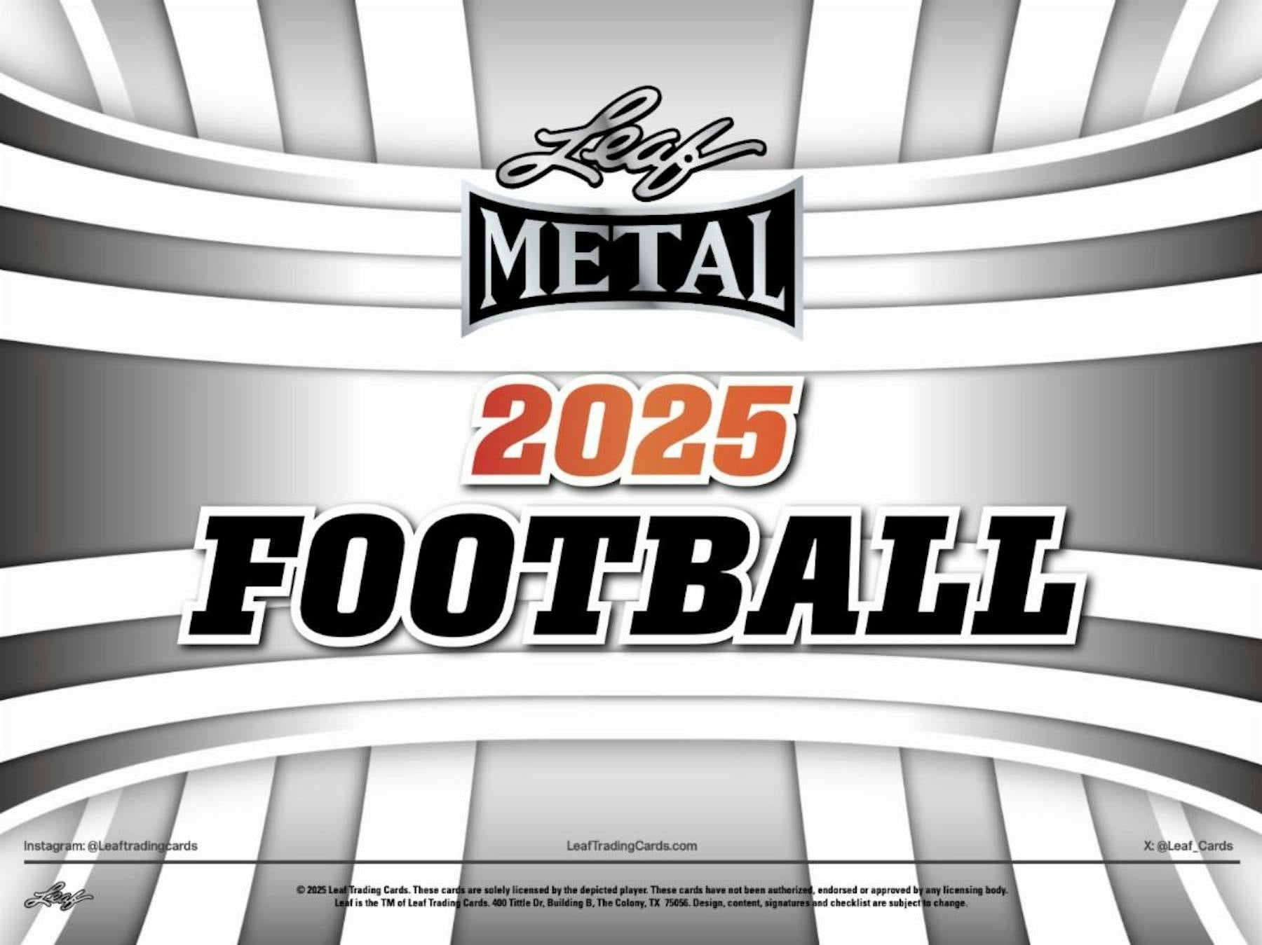 2025 Leaf Metal Football Hobby Jumbo Box