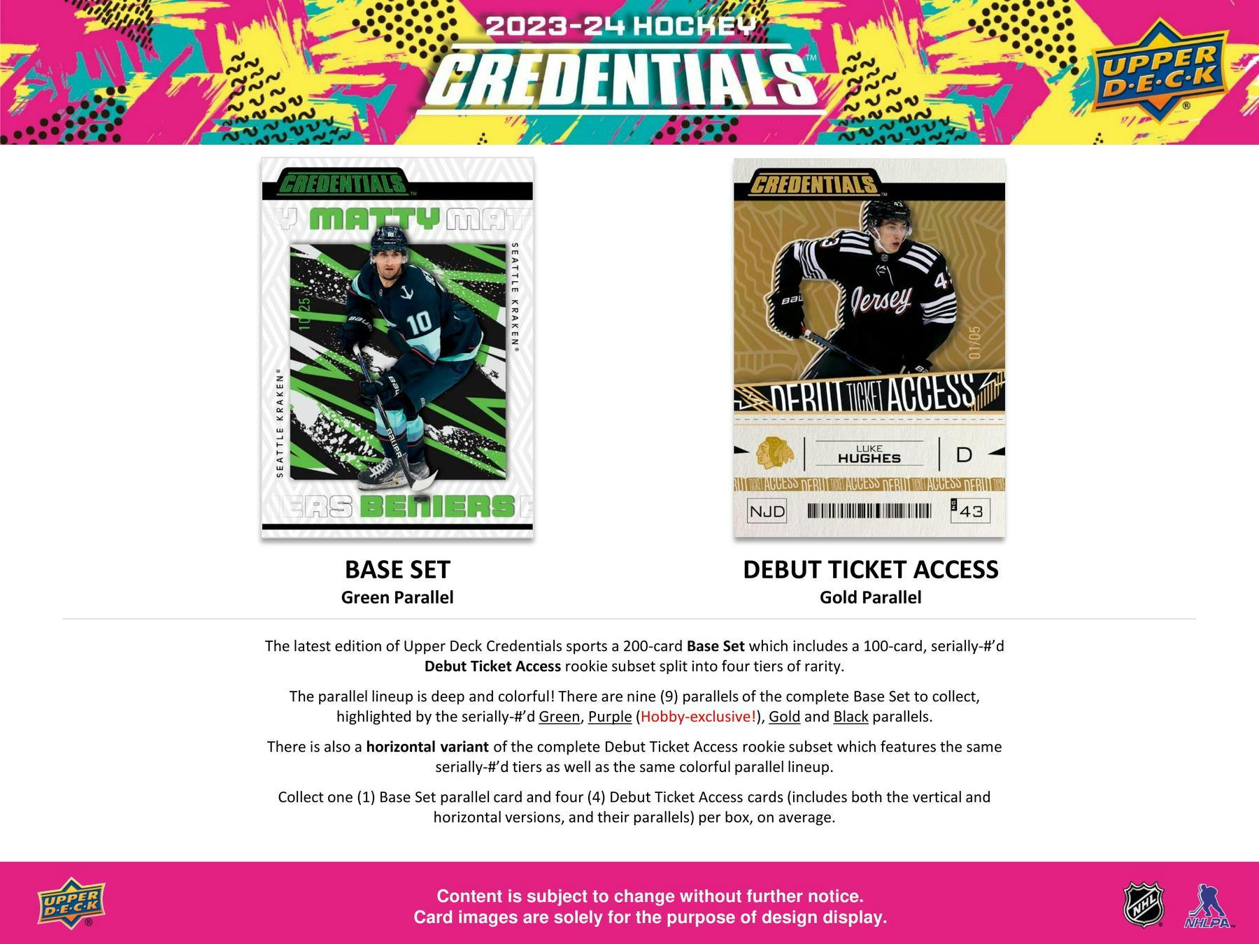 2023-24 Upper Deck Credentials Hockey Hobby Box