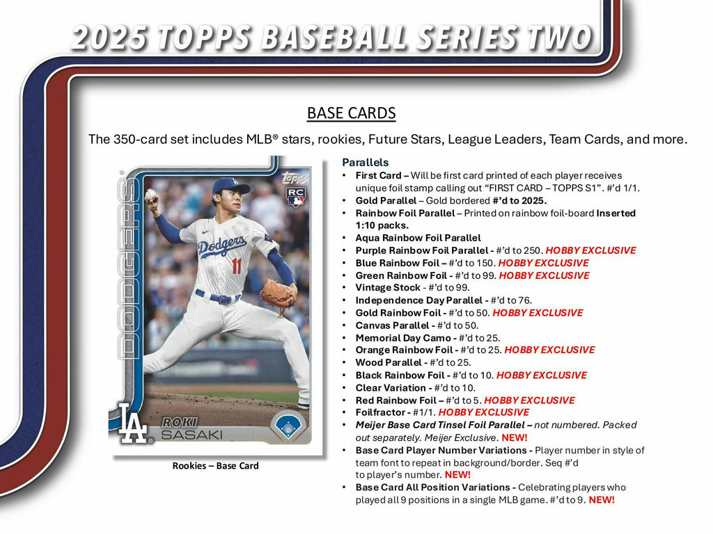 2025 Topps Series 2 Baseball Hobby Pack (6/11)