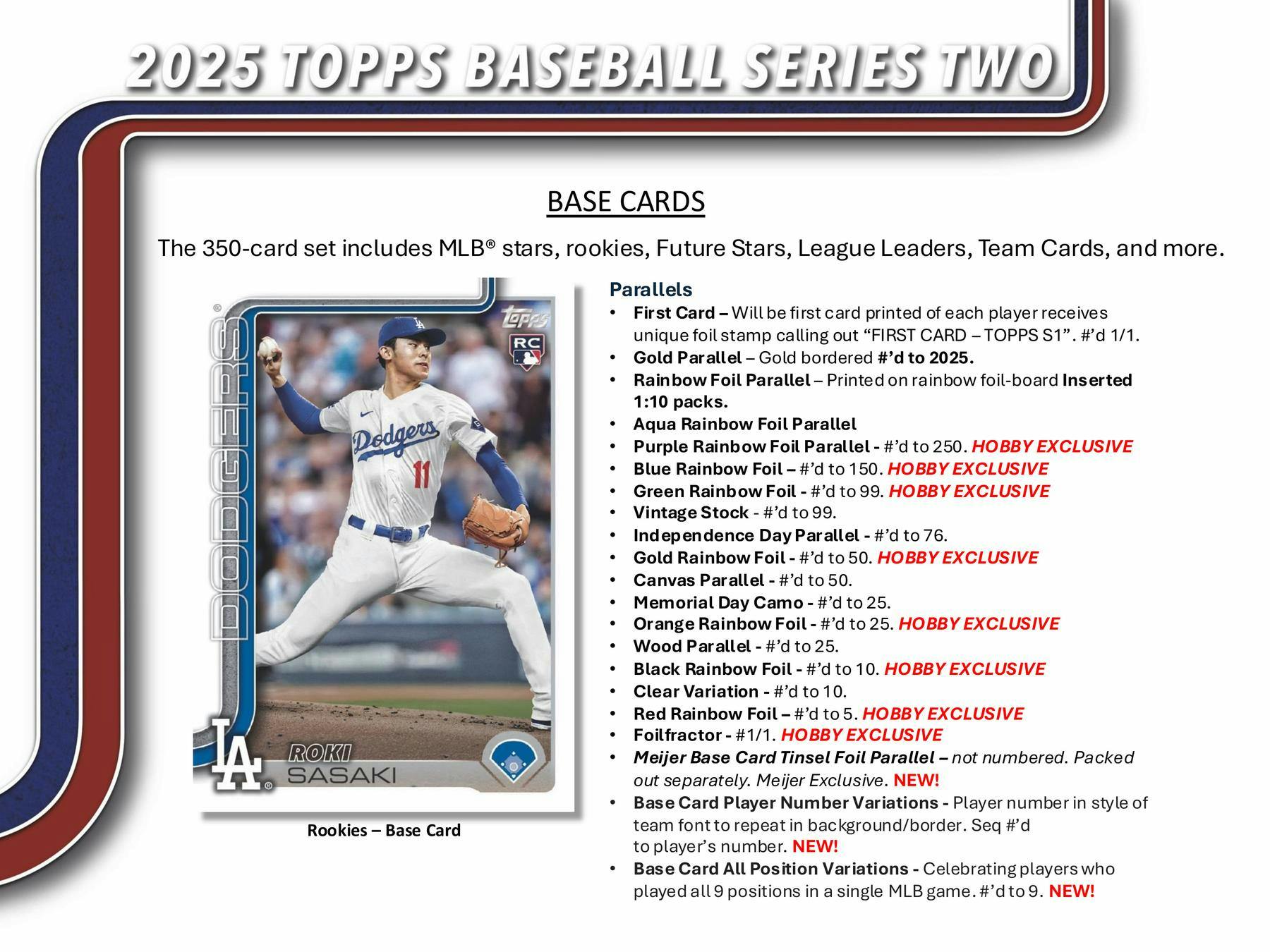 2025 Topps Series 2 Baseball Hobby Box (6/11)