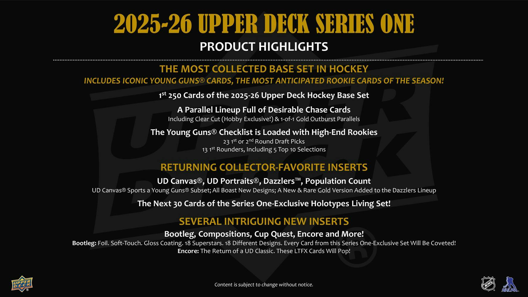 2025-26 Upper Deck Series 1 Hockey Hobby Box