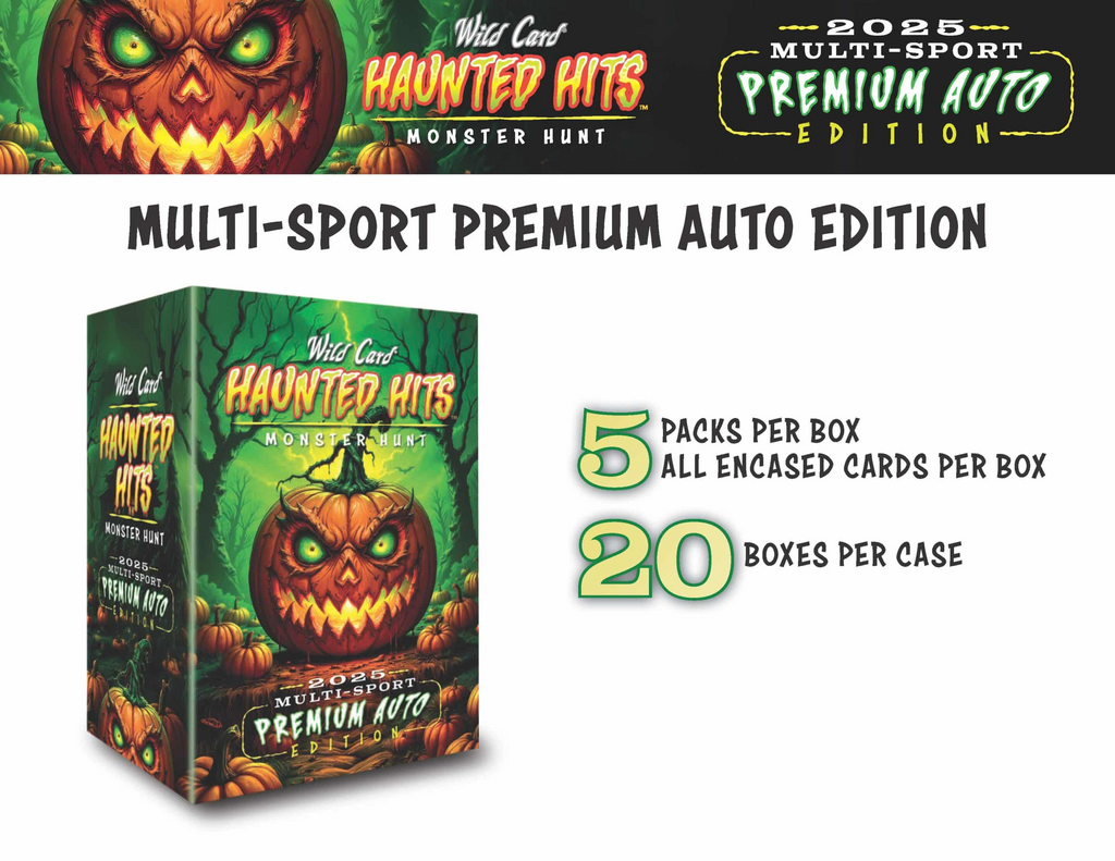 2025 Wild Card Haunted Hits Multi-Sport Premium Auto Edition 20-Box Case