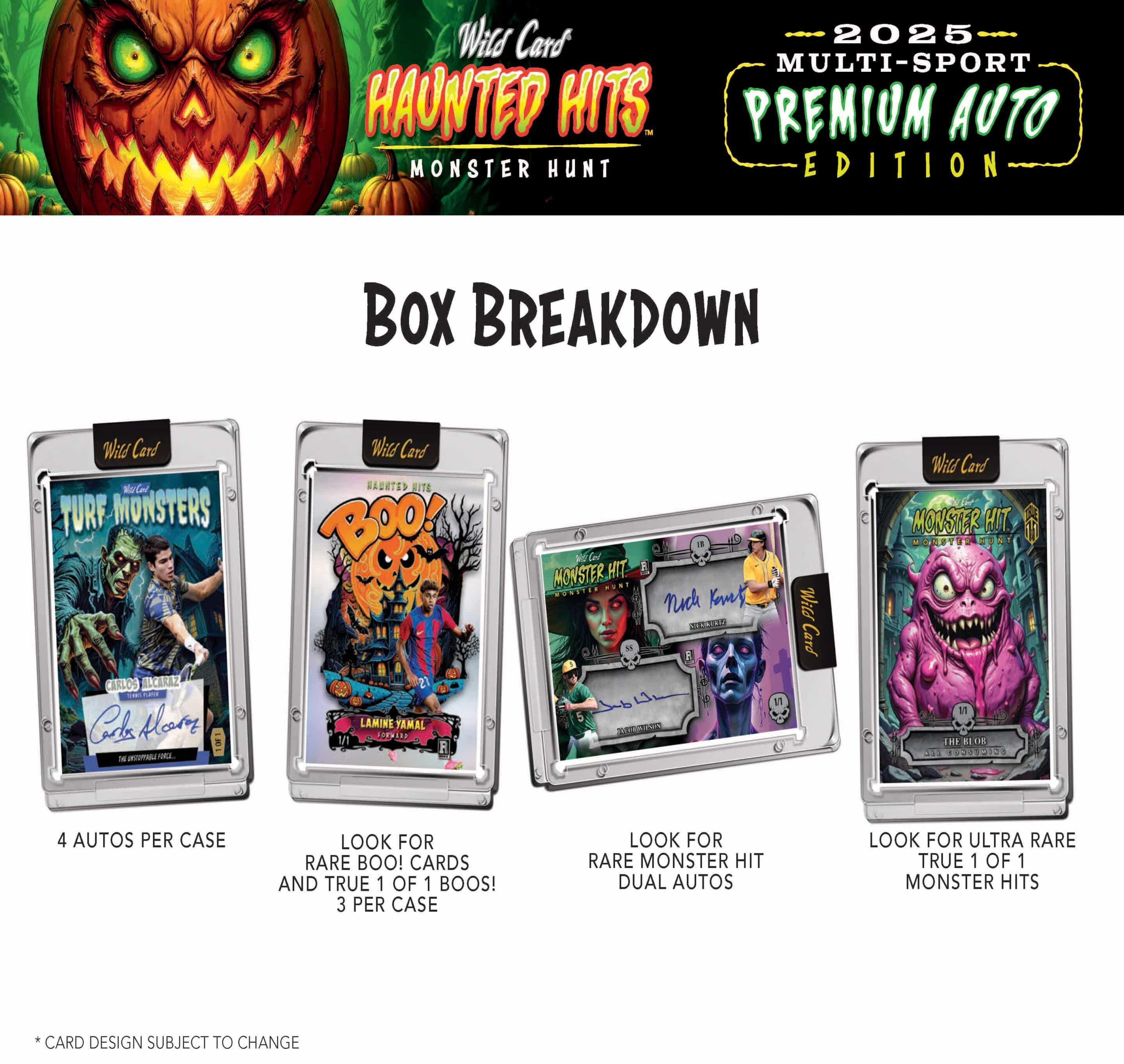 2025 Wild Card Haunted Hits Multi-Sport Premium Auto Edition 20-Box Case