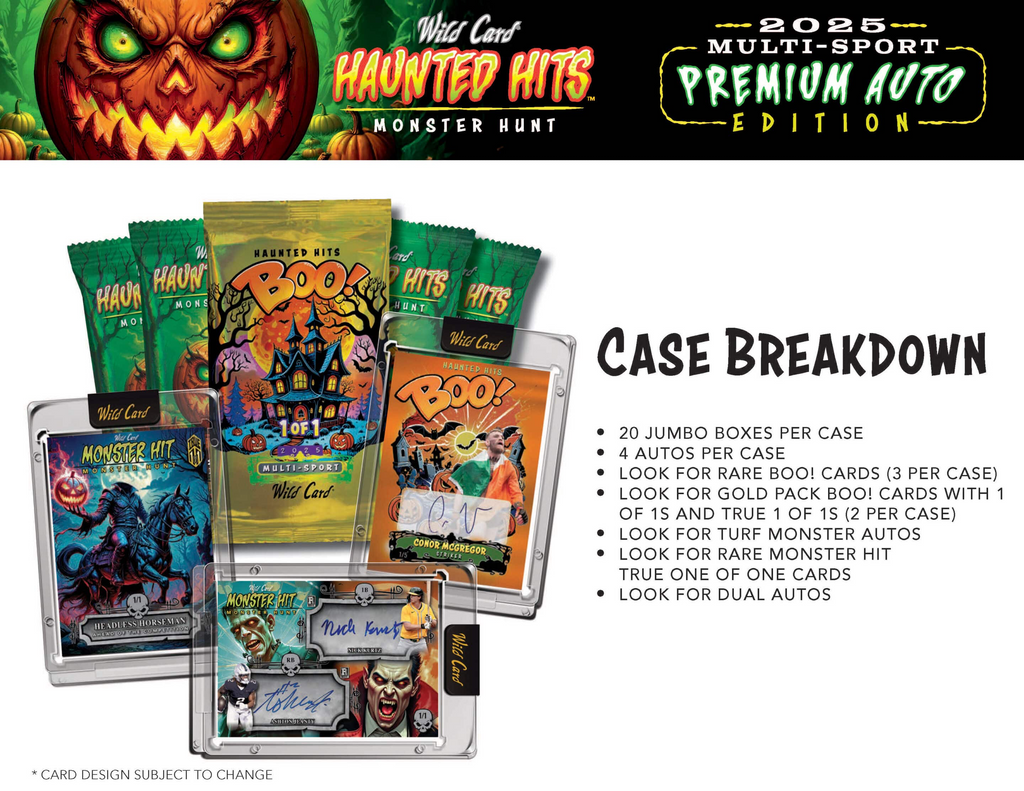 2025 Wild Card Haunted Hits Multi-Sport Premium Auto Edition 20-Box Case