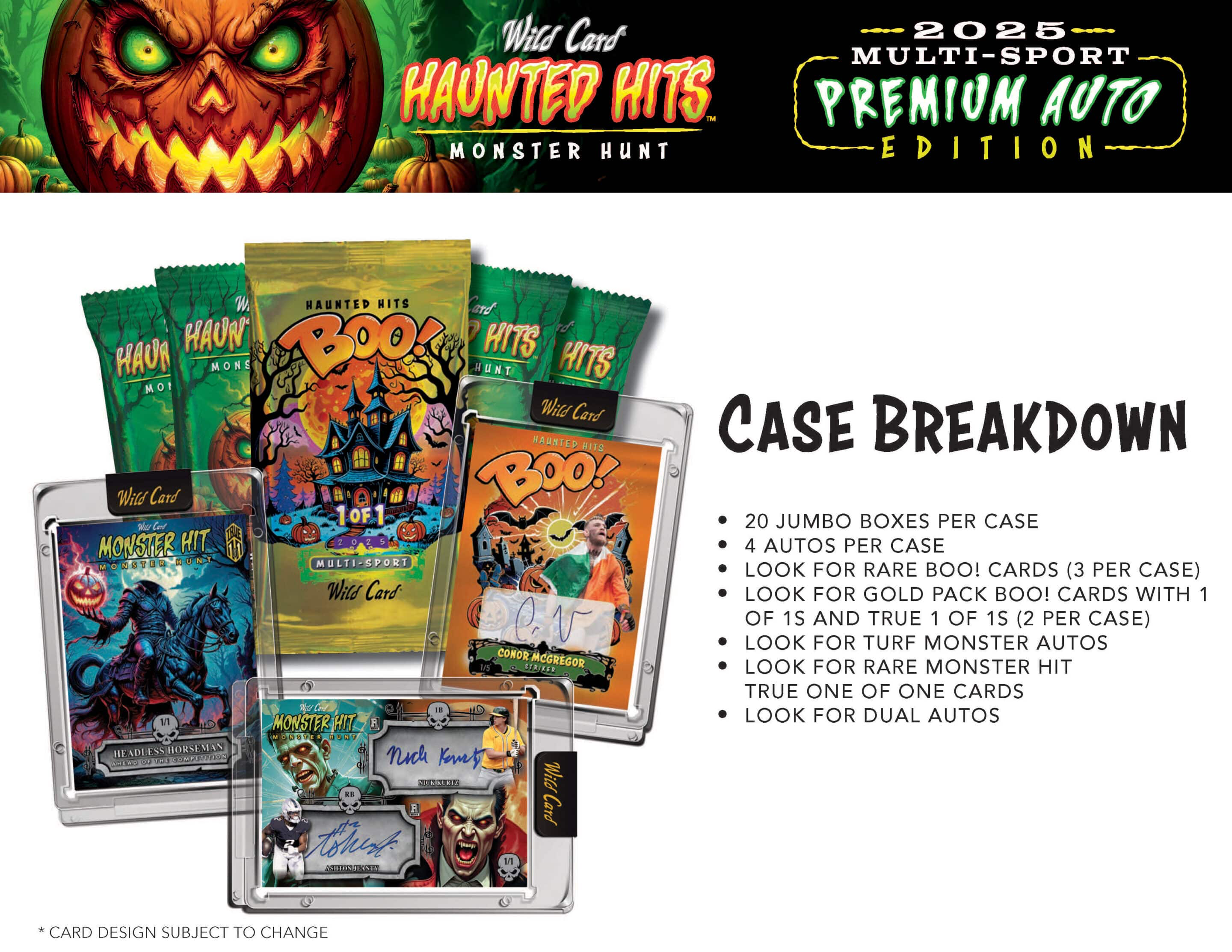 2025 Wild Card Haunted Hits Multi-Sport Premium Auto Edition 20-Box Case