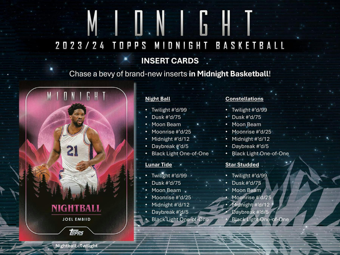 2023-24 Topps Midnight Basketball Hobby Box (Presell 2/27)