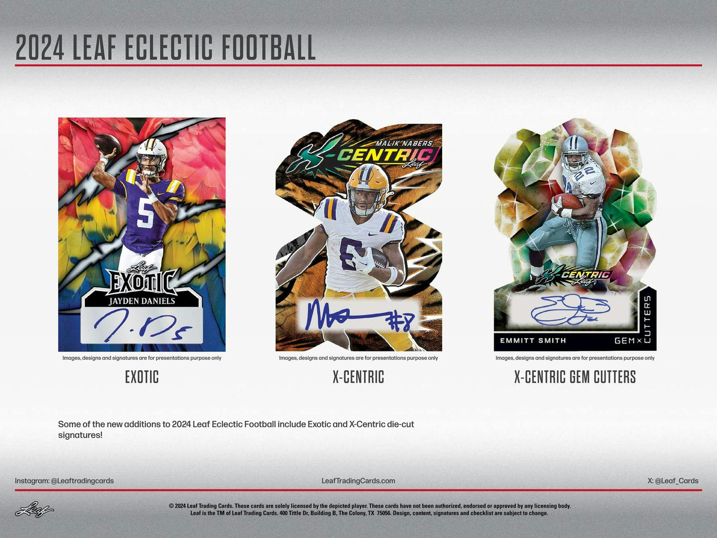 2024 Leaf Eclectic Football Hobby Box (Presell 3/15)