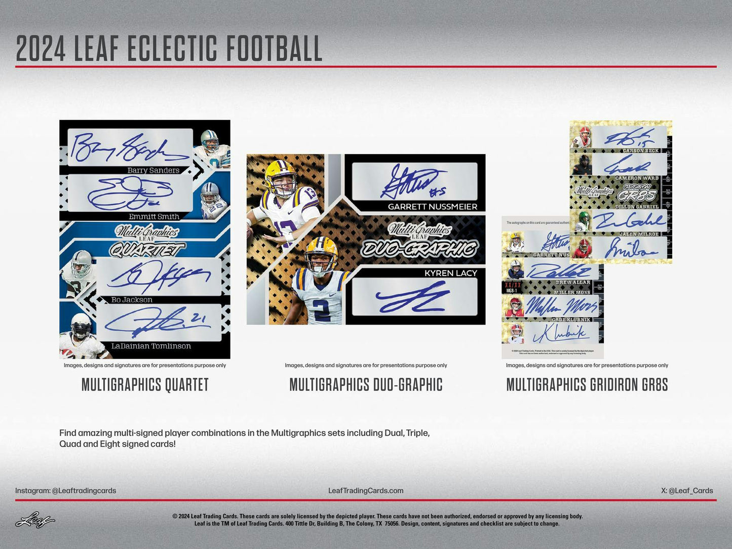 2024 Leaf Eclectic Football Hobby Box (Presell 3/15)