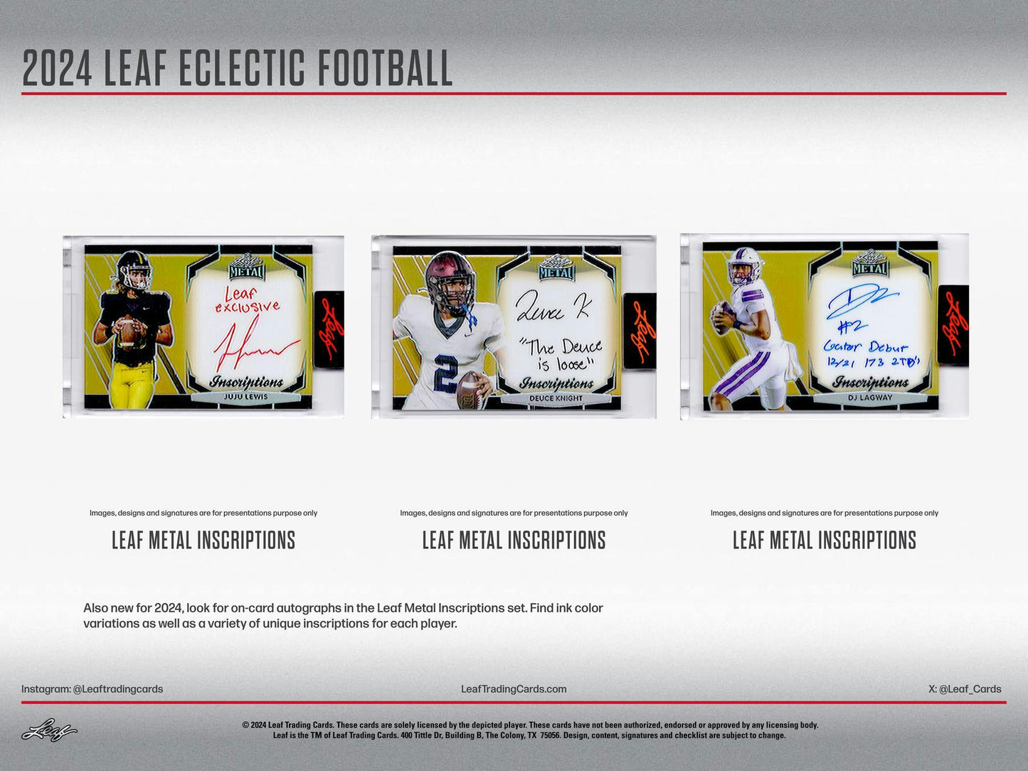 2024 Leaf Eclectic Football Hobby Box (Presell 3/15)